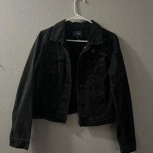 Black denim jacket